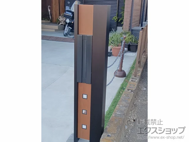 神奈川県中郡大磯町ののポスト・門柱・宅配ボックス、カーゲート、カーポート ルシアスポストユニット KE01型 施工例