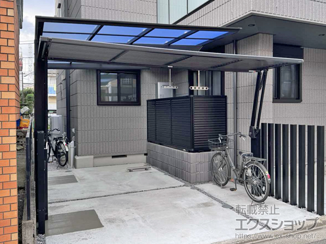 神奈川県川崎市ののカーポート フーゴF (フラットスタイル) 積雪〜20cm対応 施工例
