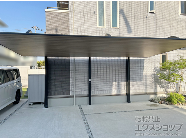 奈良県磯城郡田原本町ののカーポート カーポートSC 幅3,320mm 複合色 積雪〜20cm対応*柱3本仕様 施工例