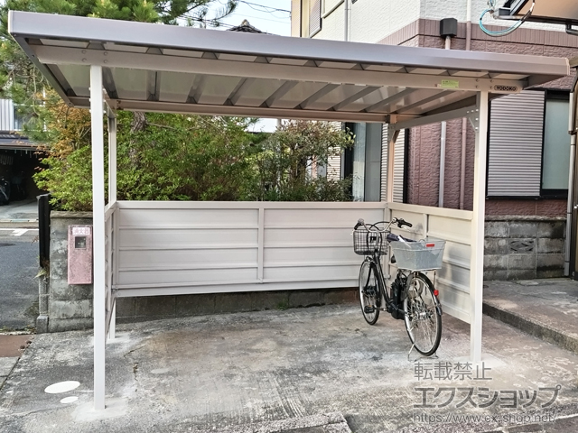 島根県松江市ののサイクルポート・駐輪場 ヨド自転車置場 YOKCタイプ 基本棟 一般地用 埋め込み方式【YOKC-280】 施工例