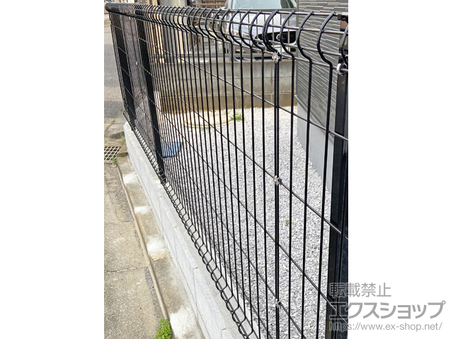 東京都八王子市ののフェンス・柵 イーネットフェンス 3F型 自由柱施工 施工例