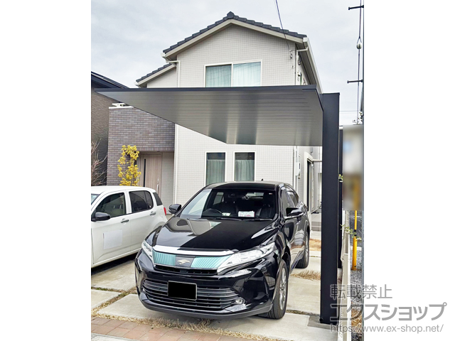 千葉県成田市ののカーポート プレーンルーフ 600タイプ 1台用 単体セット 積雪〜20cm対応 施工例