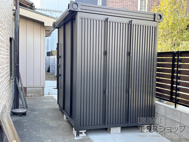 東京都足立区のの物置・屋外倉庫 エルモ BEAMS DESIGN モデル 積雪型 LMDS-2215-BM 施工例