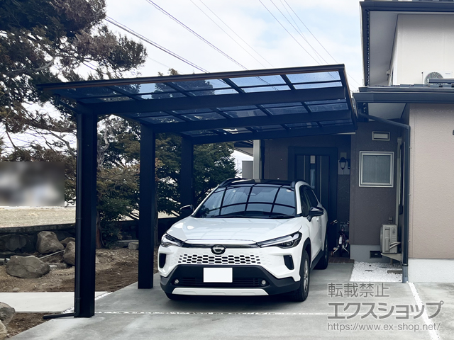 長野県安曇野市ののカーポート エフルージュ FIRST ハイデザイン 1500タイプ 1台用 積雪〜50cm対応 施工例