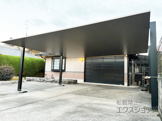 京都府京都市ののカーポート カーポートSC 2台用 積雪〜20cm対応 施工例