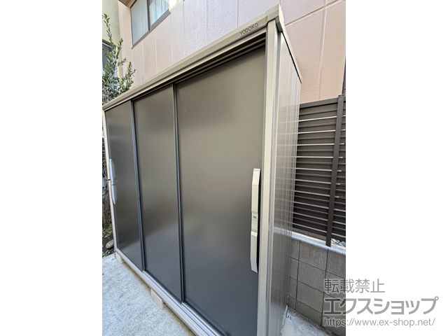 東京都世田谷区のの物置・屋外倉庫 エスモ 一般型 小型物置 2100×674×1913 ESF-2106A-GM 施工例