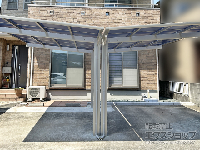 熊本県熊本市ののカーポート プレシオスポート フラット型 1台用 積雪〜20cm対応 施工例