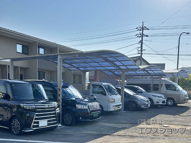 広島県江田島市ののカーポート アリュース 600タイプ 2台用 積雪〜20cm対応 施工例