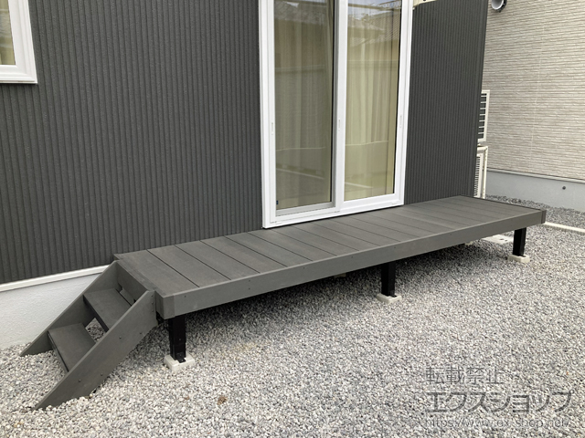 長野県長野市ののウッドデッキ リウッドデッキ 200＋リウッドステップ5型 Sタイプ（2段） 施工例