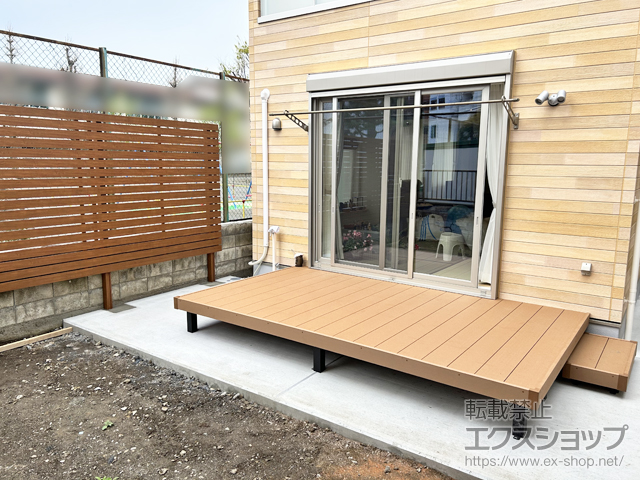 神奈川県川崎市ののウッドデッキ リウッドデッキ 200＋独立式リウッドステップ2型 施工例
