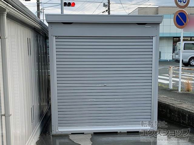 静岡県浜松市のの倉庫・ガレージ バイク保管庫 一般型 床付タイプ 2210×3470×2385 ハイルーフ FM-2235HY 施工例