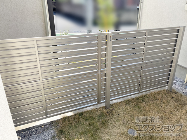 東京都東村山市ののフェンス・柵 シンプレオ フェンスYS3型 横スリット 2段支柱 施工例