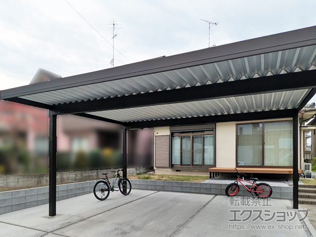 埼玉県深谷市ののカーポート ジーポートPro 積雪50cm対応 2台用 4本柱 施工例
