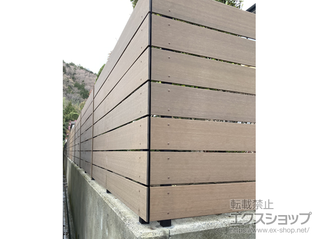 宮城県石巻市ののフェンス・柵 プラド/one(ワン)フェンス ジョイントあり仕様 7段 隙間10mm 施工例