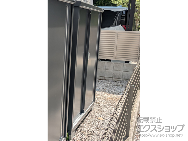 東京都練馬区のの物置・屋外倉庫 シンプリー 一般型 1320×415×1603 MJX-134D-F 施工例
