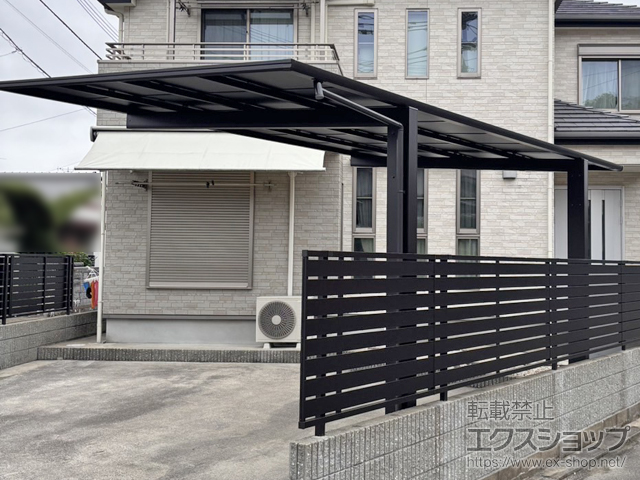 福岡県糟屋郡宇美町ののカーポート エフルージュ FIRST 600タイプ 1台用 積雪〜20cm対応 施工例