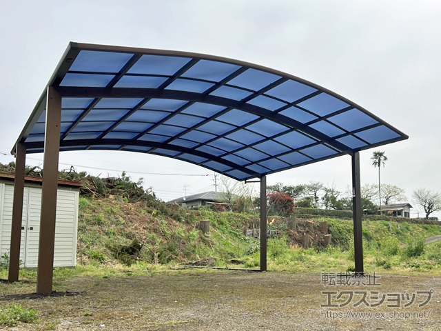 宮崎県小林市ののカーポート アリュース 600タイプ 2台用 積雪〜20cm対応 施工例