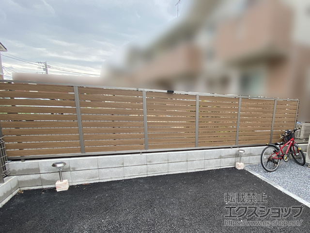 千葉県柏市ののフェンス・柵 モクハイフェンス フリーポールタイプ 施工例