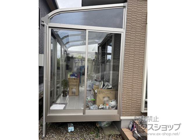 愛知県豊田市ののテラス囲い・サンルーム ソラリアテラス囲い R型 床納まり ランマ無 ノーマル 積雪〜20cm対応 ＊ガラス組込み仕様 施工例
