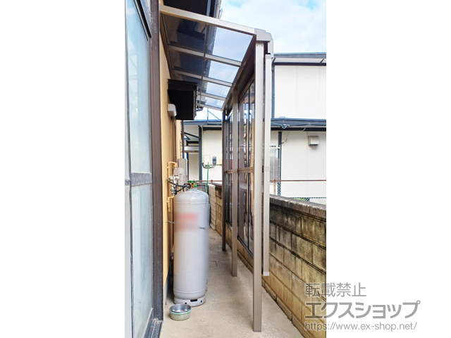 香川県高松市ののテラス屋根 スピーネ F型 テラスタイプ 単体 積雪〜20cm対応＋前面スクリーン 施工例