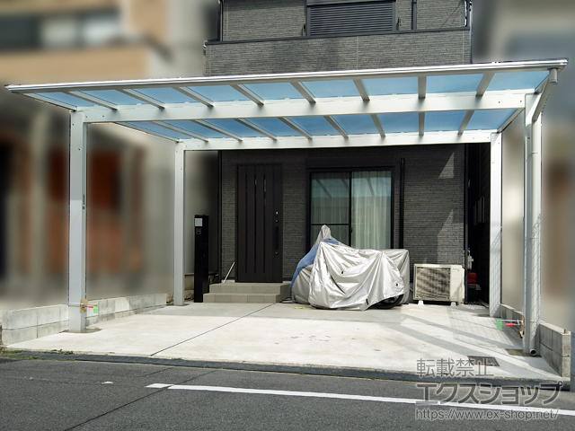 京都府京都市ののカーポート エフルージュ FIRST 600タイプ 2台用 積雪〜20cm対応 施工例