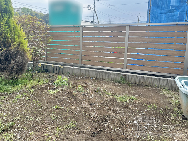 神奈川県南足柄市ののフェンス・柵 モクハイフェンス フリーポールタイプ 施工例