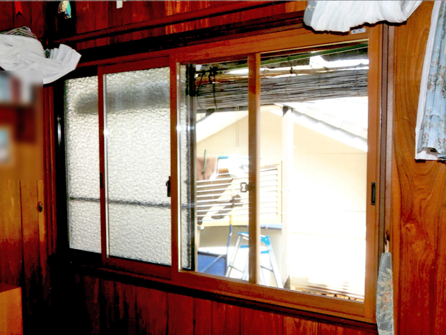 愛媛県今治市のの二重窓（内窓） インプラス 引違い窓 2枚建 施工例