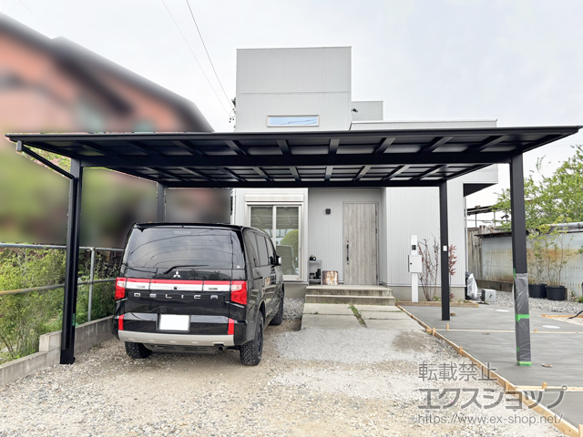 愛知県丹羽郡大口町ののカーポート ネスカF (フラットスタイル) ワイド 積雪〜20cm対応 施工例