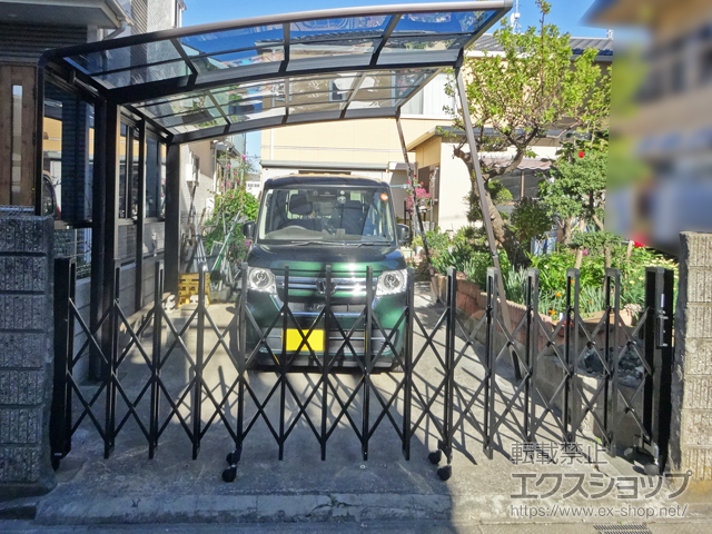 千葉県船橋市ののカーゲート トリップゲート? 2型 スタンダード ノンレール 片開き 37S 施工例