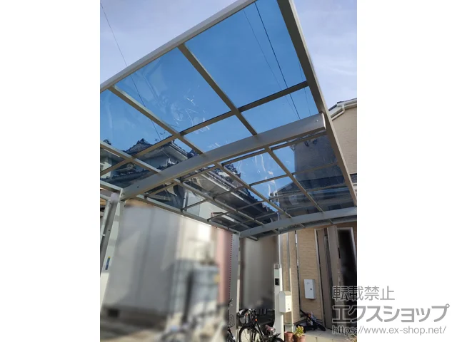 鹿児島県鹿児島市のValue Selectのカーポート プレシオスポート アール型 1台用 積雪～20cm対応 施工例