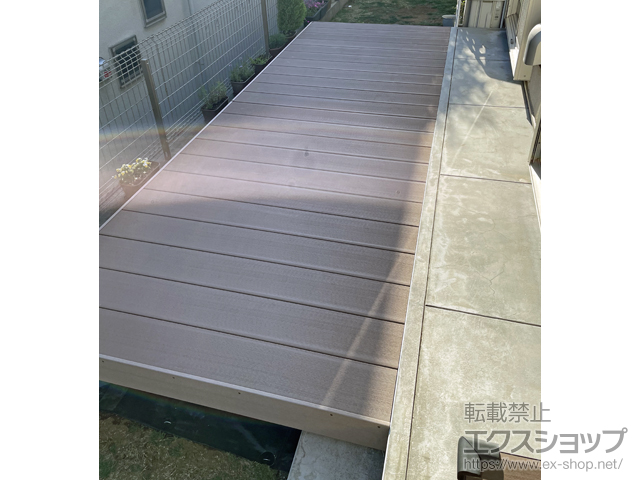 神奈川県川崎市のLIXIL リクシル（トステム）のウッドデッキ レストステージ 幕板納まり 施工例