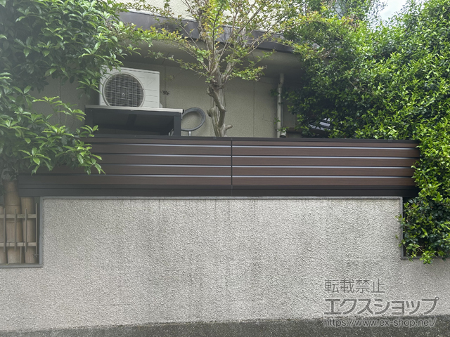 埼玉県所沢市ののフェンス・柵 モクアルフェンス 目隠しタイプ 自由柱施工 施工例