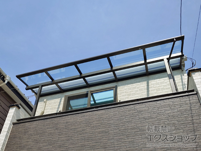 埼玉県川口市ののバルコニー・ベランダ屋根 スピーネ F型 屋根タイプ 単体 積雪〜20cm対応 施工例