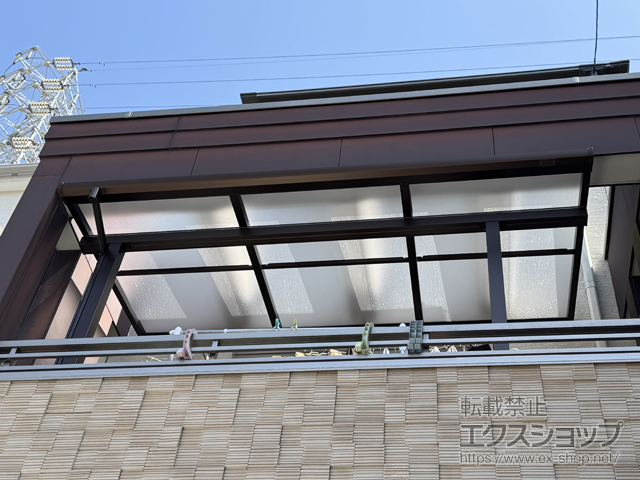 愛知県名古屋市ののバルコニー・ベランダ屋根 ソラリア F型 屋根タイプ 単体 積雪〜20cm対応 施工例