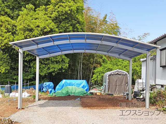 愛知県豊川市のYKKAPのカーポート アリュース 600タイプ 2台用 積雪～20cm対応 施工例