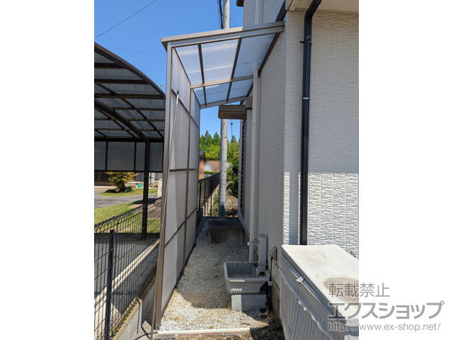 埼玉県加須市ののストックヤード オイトック 波板囲い 単体 基本タイプ 積雪〜20?対応　※台形納まり 施工例