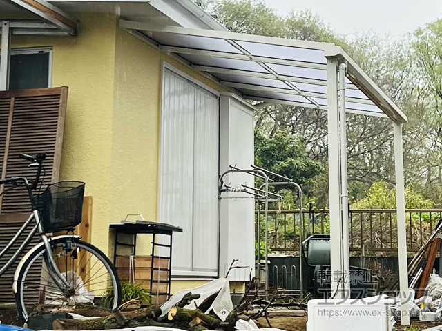 埼玉県入間郡毛呂山町ののテラス屋根 ソラリア F型 テラスタイプ 単体 積雪〜20cm対応 施工例