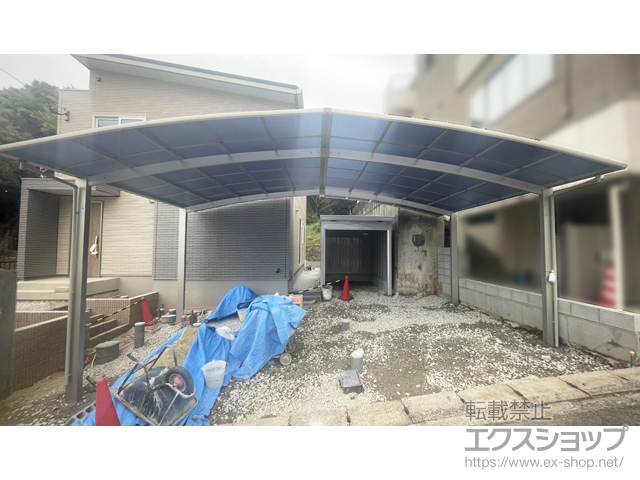 福岡県北九州市ののカーポート アリュース 600タイプ 3台用 積雪〜20cm対応 施工例