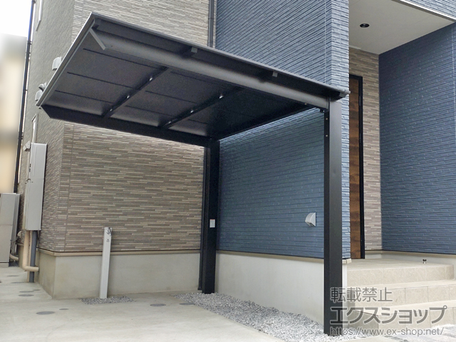 埼玉県川口市ののサイクルポート・駐輪場 ネスカFミニ (フラットスタイル) 積雪〜20cm対応 施工例