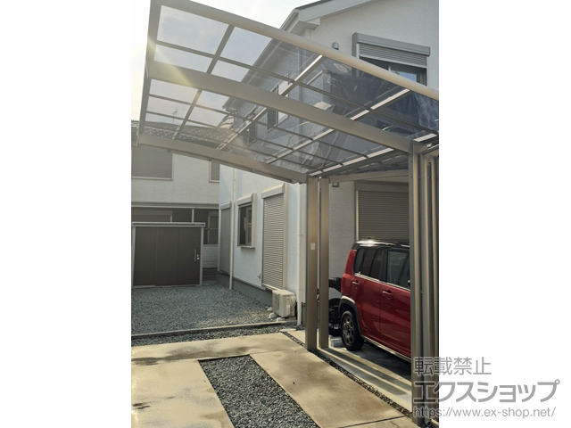 奈良県奈良市ののカーポート ネスカR (ラウンドスタイル) 積雪〜20cm対応 施工例