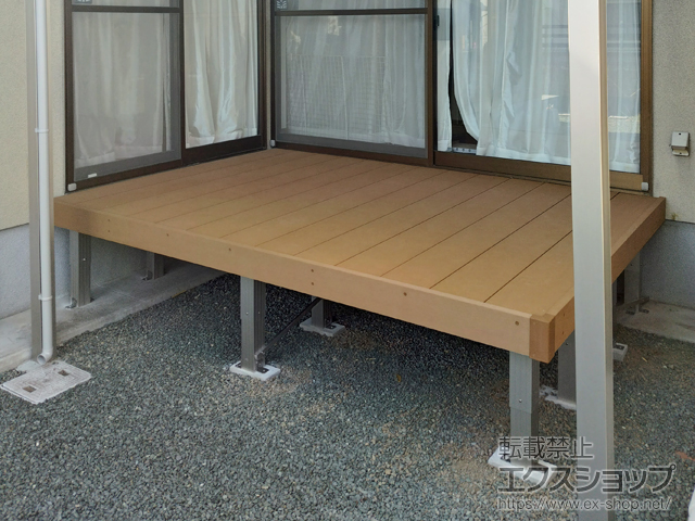 熊本県菊池市ののウッドデッキ リウッドデッキ 200 施工例