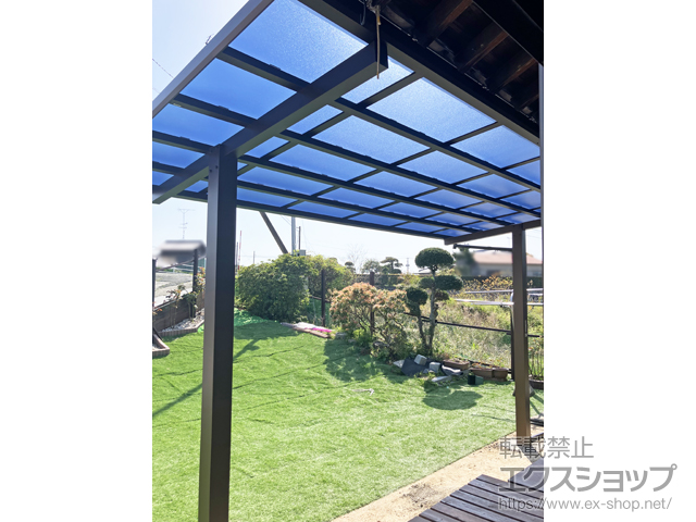 愛媛県今治市ののテラス屋根 レセパ Tタイプ 独立タイプ 積雪〜20cm対応 施工例