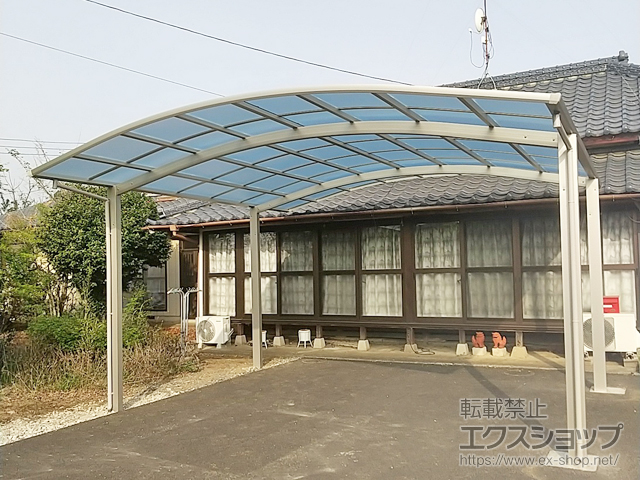 茨城県行方市ののカーポート アリュース 600タイプ 2台用 積雪〜20cm対応 施工例