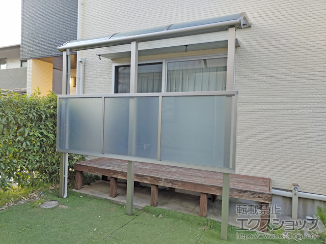 宮崎県宮崎市ののテラス屋根 ソラリア R型 テラスタイプ 単体 積雪〜20cm対応＋前面パネル 1段 施工例