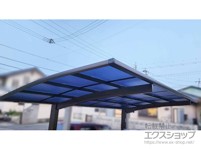 熊本県熊本市ののカーポート プレシオスポート アール型 1台用 積雪〜20cm対応 施工例