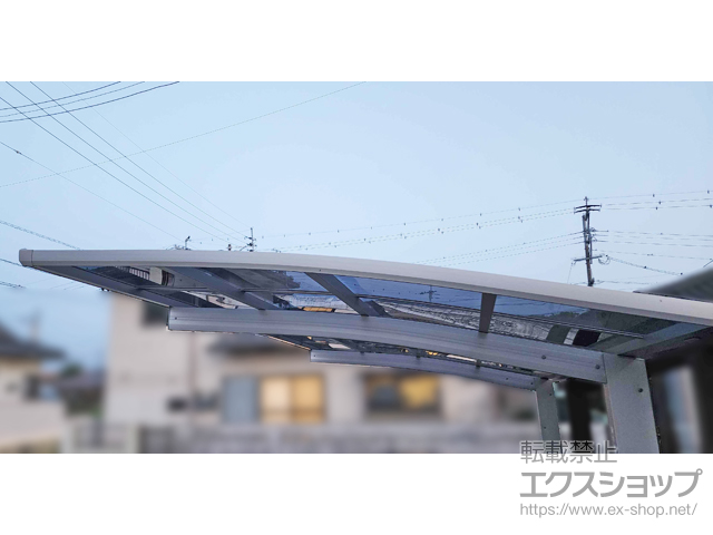 熊本県熊本市ののカーポート プレシオスポート アール型 1台用 積雪〜20cm対応 施工例
