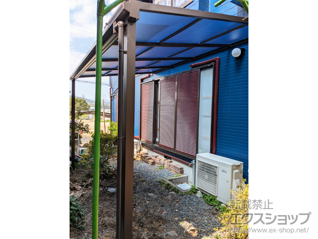 福岡県筑紫野市ののテラス屋根 ソラリア F型 テラスタイプ 単体 積雪〜20cm対応 施工例