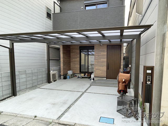 大阪府守口市ののカーポート ソリッドポート ワイド 積雪〜20cm対応 施工例