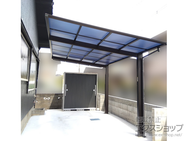 福岡県遠賀郡遠賀町ののカーポート プレシオスポート フラット型 1台用 積雪〜20cm対応 施工例