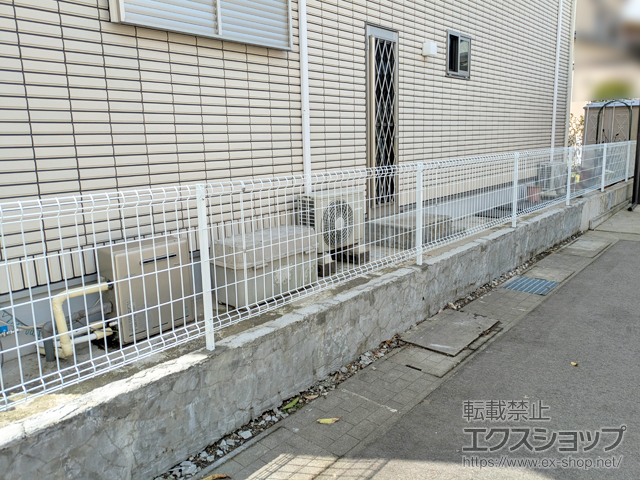 石川県金沢市ののフェンス・柵 イーネットフェンス 3F型 自由柱施工 施工例